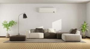 ductless-air-handler-up-on-wall-in-modern-looking-living-room