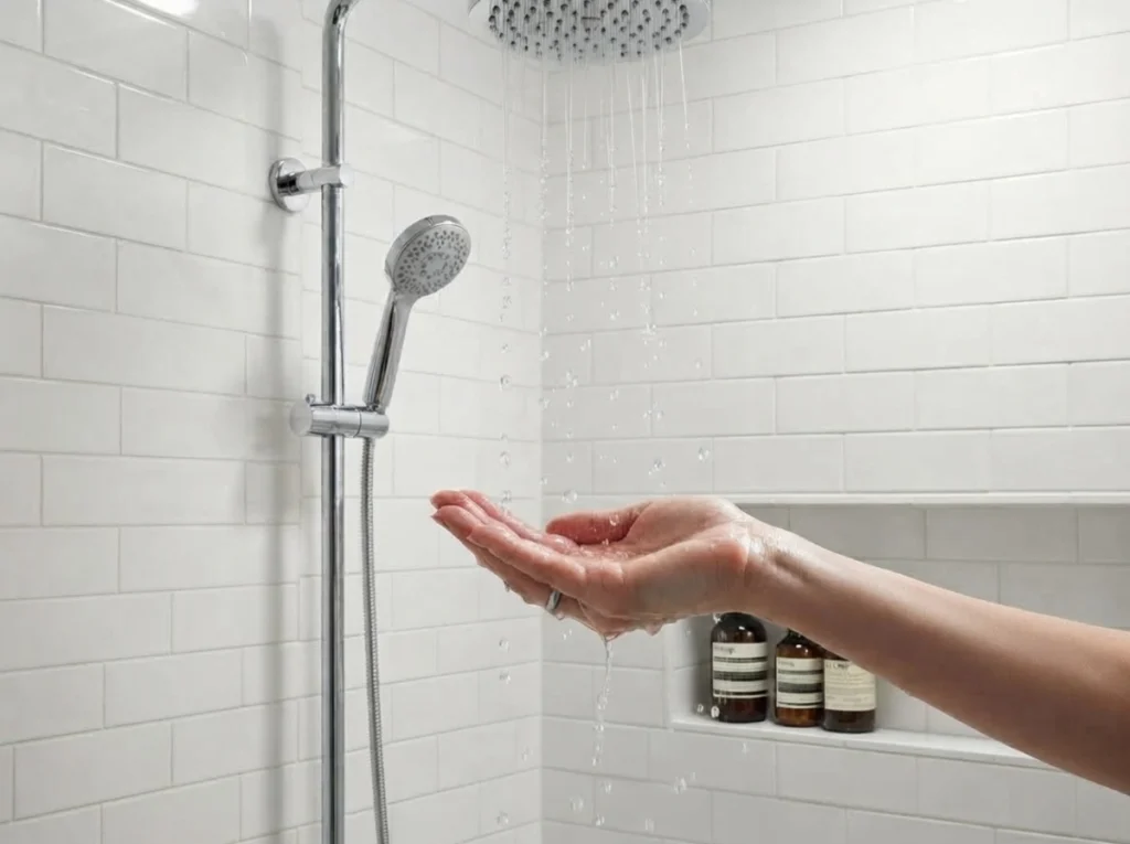 A shower with low water pressure